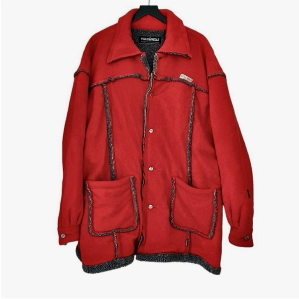 Pelle Pelle by Marc Buchanan Red Fleece Sherpa Jacket